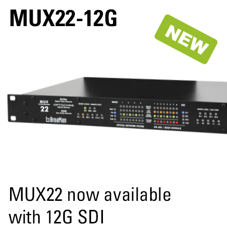 MUX22-12G CWDM Audio & Video Fiber Multiplexer